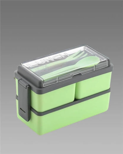 3-in-1 Compartment Lunch Box Tiffin Box Lunch Box with Fork & Spoon